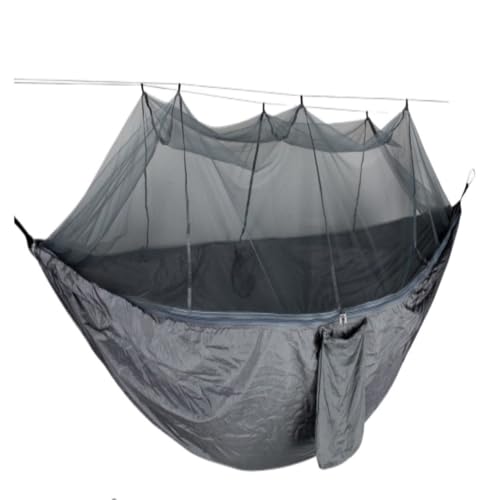 XJGQQ Hängematte Outdoor Moskitonetz Hängematte Anti-Moskito Anti-Rollover Nylon Camping Outdoor Tragbare Schaukel Hängematte Hammock(D) von XJGQQ