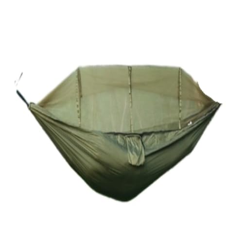 XJGQQ Hängematte Outdoor Supplies Fallschirm-Hängematte Mit Moskitonetz, Anti-Mücken-Nylon-Einzel- Und Doppel-Camping-Hängematte Hammock(Green) von XJGQQ