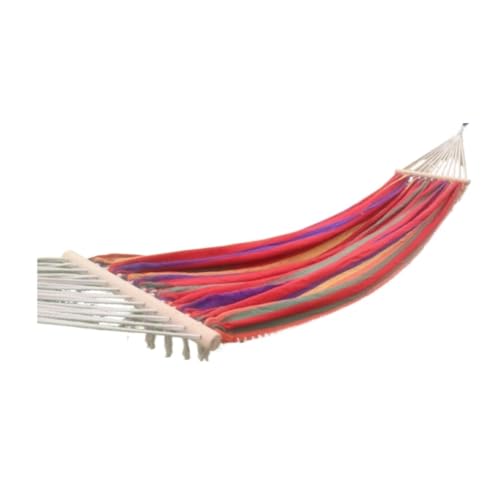 XJGQQ Hängematte Quaste Anti-Rollover Short Stick Hängematte Böhmischen Strand Hängen Stuhl Outdoor Liefert Doppel Leinwand Hängematte Hammock(Red) von XJGQQ