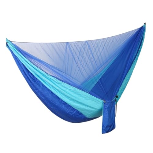 XJGQQ Hängematte Schnellverschluss-Hängematte Mit Moskitonetz for Aufhängen, Doppeltes Fallschirmtuch, Anti-Überschlag-Camping-Hängematte Hammock(G) von XJGQQ