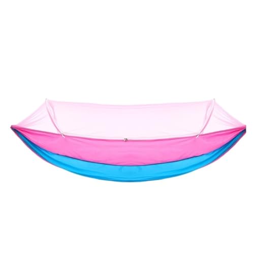 XJGQQ Hängematte Tragbare Outdoor-Hängematte Mit Moskitonetz, Schnell Zu Öffnende Hängematte, Outdoor-Anti-Moskito-Schaukel, Freizeit-Hängematte Hammock(Pink) von XJGQQ