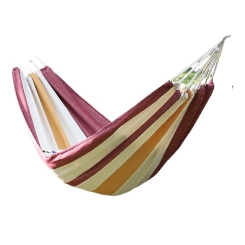 XJGQQ Hängematte Verdickte Baumwolle Leinwand Camping Hängematte Blätter Doppel Hängematte Outdoor Camping Schaukel Schlafsaal Hängen Stuhl Hammock(D) von XJGQQ