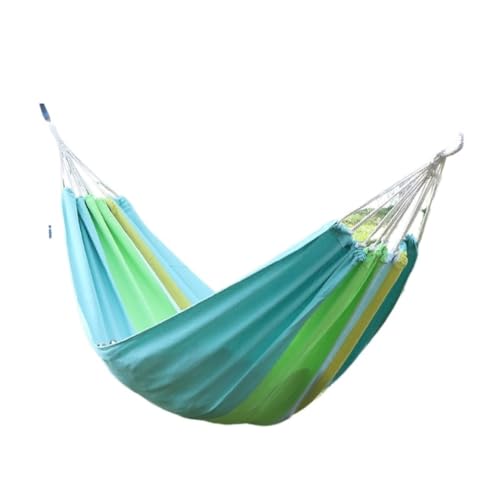 XJGQQ Hängematte Verdickte Baumwolle Leinwand Camping Hängematte Blätter Doppel Hängematte Outdoor Camping Schaukel Schlafsaal Hängen Stuhl Hammock(F) von XJGQQ