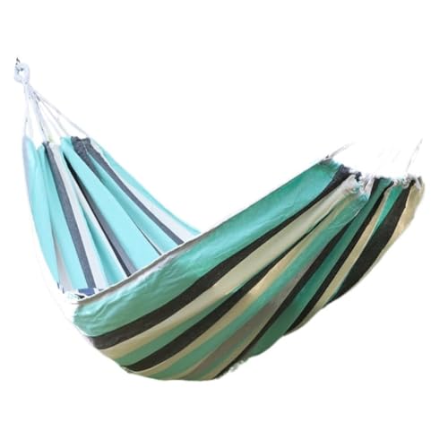 XJGQQ Hängematte Verdickte Baumwolle Leinwand Camping Hängematte Blätter Doppel Hängematte Outdoor Camping Schaukel Schlafsaal Hängen Stuhl Hammock(G) von XJGQQ