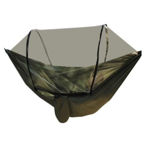 XJGQQ Hängematte Vollautomatische, Schnell Öffnende Moskitonetz-Hängematte for Den Außenbereich, Einzel- Und Doppel-Camping-Moskitonetz-Hängematte Hammock(Black) von XJGQQ