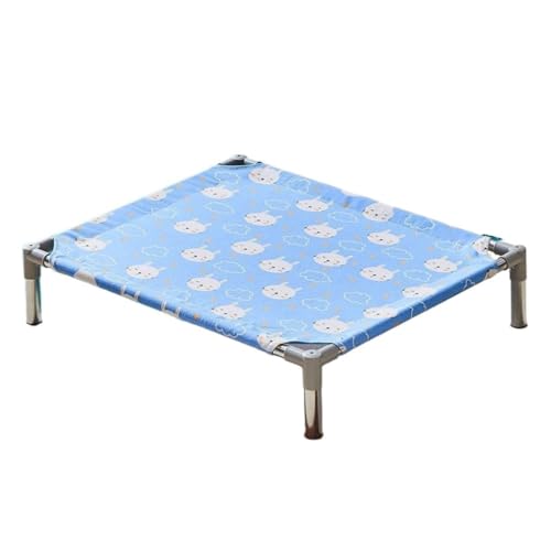 XJGQQ Hundenest Hundehütte Hundebett Feldbett Abnehmbares und waschbares feuchtigkeitsbeständiges Haustierbett Atmungsaktives Katzenbett Haustierbett(4,L(70 * 55 * 15cm)) von XJGQQ