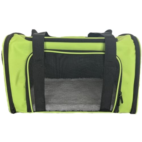 XJGQQ Katzentasche Faltbare, Atmungsaktive, Tragbare Katzentasche for Den Außenbereich, Koffertasche, Reiseauto-Haustiertasche, Multifunktionale Katzentasche Katzentaschen(Green) von XJGQQ