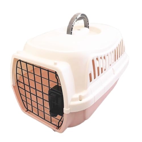 XJGQQ Katzentasche Flugboxen for Haustiere, Tragbare Check-in-Boxen for Katzen Und Hunde, Im Auto Montierte Katzentaschen, Hundekäfige, Reiseboxen Katzentaschen(Pink) von XJGQQ