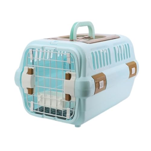 XJGQQ Katzentasche Haustier-Airline-Box, Flugzeug-Check-in, Raumkapsel, Kleiner Hund, Auto, Tragbar, Tragbare Hunde-Reisebox, Katzentasche Katzentaschen(Blue) von XJGQQ