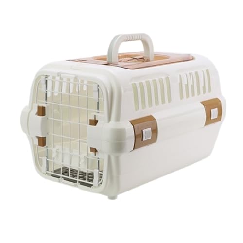 XJGQQ Katzentasche Haustier-Airline-Box, Flugzeug-Check-in, Raumkapsel, Kleiner Hund, Auto, Tragbar, Tragbare Hunde-Reisebox, Katzentasche Katzentaschen(White) von XJGQQ