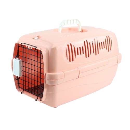 XJGQQ Katzentasche Haustier-Airline-Box, Hunde- Und Katzenkäfig, Katzen-Check-in-Box, Katzentasche, Großer Hundekäfig, Auto, Tragbare Tragbare Reisebox Katzentaschen(Orange) von XJGQQ