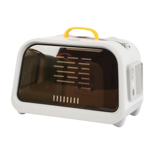 XJGQQ Katzentasche Haustier-Airline-Box, Reise-Katzentasche, Super Atmungsaktiver Anti-Stress-Katzenkäfig, Durchscheinende Schulter-Haustier-Airline-Box Katzentaschen(White) von XJGQQ