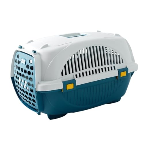 XJGQQ Katzentasche Haustier-Airline-Box, Tragbare Reise-Hunde-Check-in-Box, Transportbox, Tragbare Reisebox, Haustier-Katzen-Airline-Box Katzentaschen(Blue,52.1 * 34 * 33cm) von XJGQQ