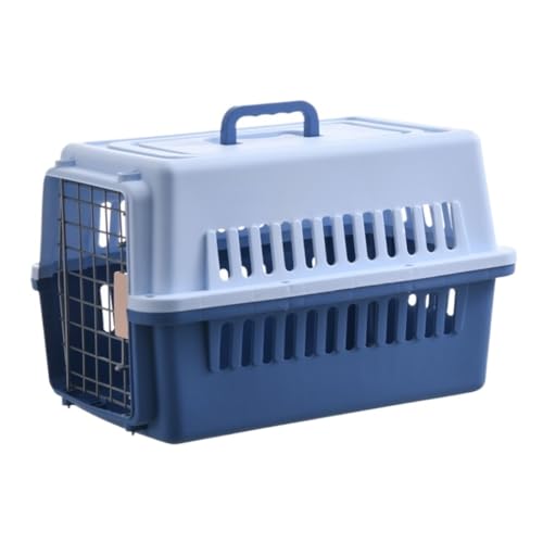 XJGQQ Katzentasche Haustier-Airline-Box, Tragbarer Katzenkäfig, Hundekäfig, Reise-Airline-Box, Atmungsaktive Haustier-Airline-Box, Katzentasche Katzentaschen(Blue) von XJGQQ