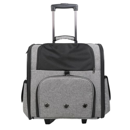 XJGQQ Katzentasche Haustier-Trolley-Rucksack for Den Außenbereich, Praktische Katzentasche, Faltbare Haustier-Trolley-Katzentasche, Multifunktionale Katzentasche Katzentaschen(G) von XJGQQ