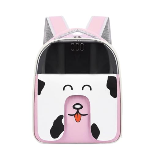 XJGQQ Katzentasche Haustiertasche, Katzentasche, Katzenrucksack, Platztasche, Haustierkabine, Atmungsaktiv, Tragbar, Hunderucksack, Katzenreisezubehör Katzentaschen(Pink) von XJGQQ