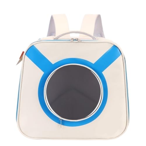 XJGQQ Katzentasche Katzenausflug-Katzentasche, Transparenter Tragbarer Katzenrucksack, Atmungsaktiver Haustier-Hunderucksack, Multifunktionale Katzentasche Katzentaschen(Blue) von XJGQQ