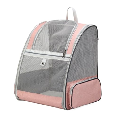 XJGQQ Katzentasche Katzenrucksack, Atmungsaktiv, Faltbar, Schulter-Haustierrucksack, Outdoor-Reise, Katzentasche, Ausflugstasche, Tragbare Tasche Katzentaschen(Pink) von XJGQQ