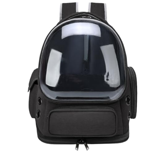 XJGQQ Katzentasche Katzentasche, Ausflugstasche, Tragbar, Transparent, Raumkapsel-Rucksack, Katzenrucksack, Katzenauto, Reisen, Kleine Haustiertasche Katzentaschen(Black) von XJGQQ