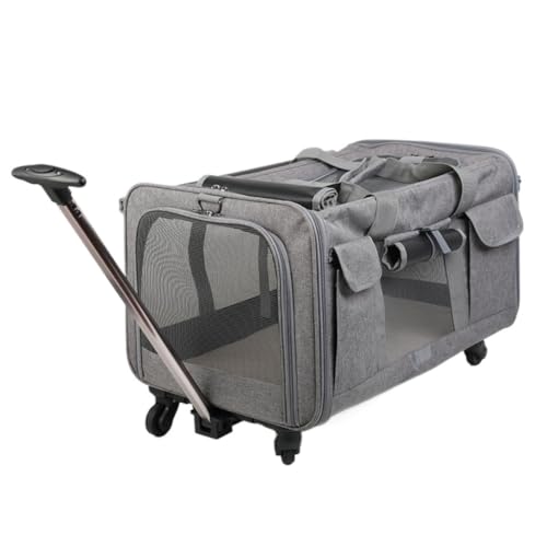 XJGQQ Katzentasche Katzentasche, Universalrad, Geräuschlos, Haustiertasche, Praktisch, Atmungsaktiv, Tragbar, Trolley, Katzentasche, Ausflugsrucksack Katzentaschen(G) von XJGQQ