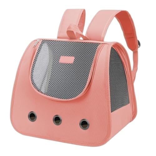 XJGQQ Katzentasche Modische Katzentasche, Tragbarer Rucksack, Katzentasche, Haustier-Katzenrucksack, Katzenkäfig, Zubehör for Katzenausflugstaschen Katzentaschen(Pink) von XJGQQ