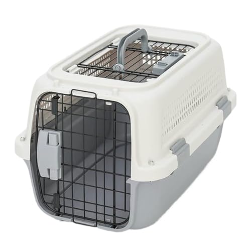 XJGQQ Katzentasche Pet Air Box Mit Oberlicht Pet Checked Box Ausflug Tragbare Box Katze Käfig Hund Auto Transport Box Air Box Katzentaschen(G,B) von XJGQQ