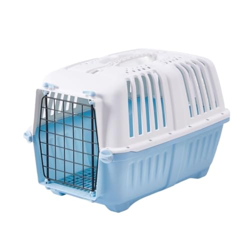 XJGQQ Katzentasche Pet Air Box Pet Air Box Hängen Schüssel Kleine Und Mittlere Haustier Reise Tragbare Atmungsaktive Katze Box Katze Tasche Katzentaschen(Blue) von XJGQQ