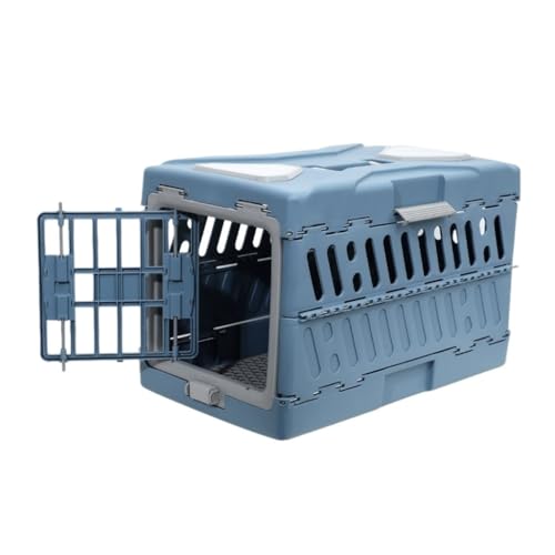 XJGQQ Katzentasche Pet Airline Box, Faltbare Tragbare Katzenautotasche, Tragbarer Käfig for Hundereisen, Neues Haustiernest for Den Außenhandel Katzentaschen(Blue) von XJGQQ