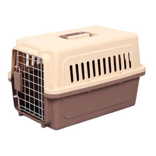 XJGQQ Katzentasche Pet Airline Box Reiseboxen, Airline Boxen, Tragbare Haustierauto-Katzenkäfige, Tragbare Reisekatzen-Raumkapseln Katzentaschen(Black,A) von XJGQQ