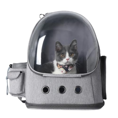 XJGQQ Katzentasche Pet Space Katzenrucksack, Modisch, Transparent, Atmungsaktiv, Katzentasche, Hundetasche, Faltbare Haustiertasche, Ausflugsrucksack Katzentaschen(G) von XJGQQ