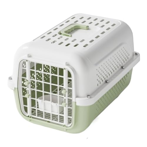 XJGQQ Katzentasche Raumbox, tragbare Haustierkatze, Check-in-Box, tragbarer Auto-Hundekäfig, Airline-Box, Katzenkäfig, Katzentasche, Hund Katzentaschen(Green) von XJGQQ