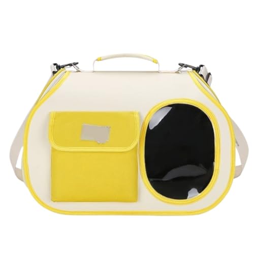 XJGQQ Katzentasche Umhängetasche for Haustierausflüge, Tragbare, Atmungsaktive Katzentasche, Tragbare Katzenschultasche, Reiserucksack for Hunde Katzentaschen(Yellow) von XJGQQ