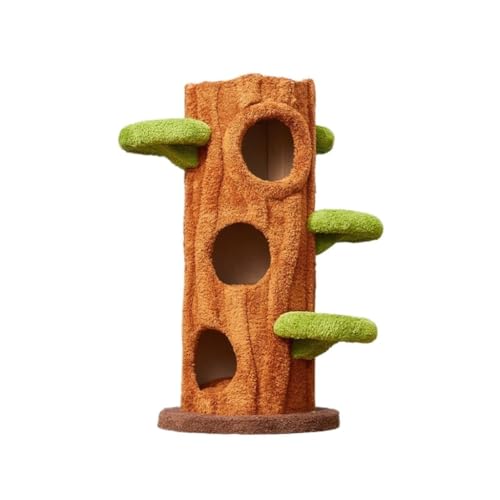 XJGQQ Kletterwand für Katzen Baumkatzen-Klettergerüst, große Katzenbaum-Sprungplattform, Massivholz-Katzenregal, Villa, Katzennest, Katzenklettern Leicht zu Reinigen(A) von XJGQQ