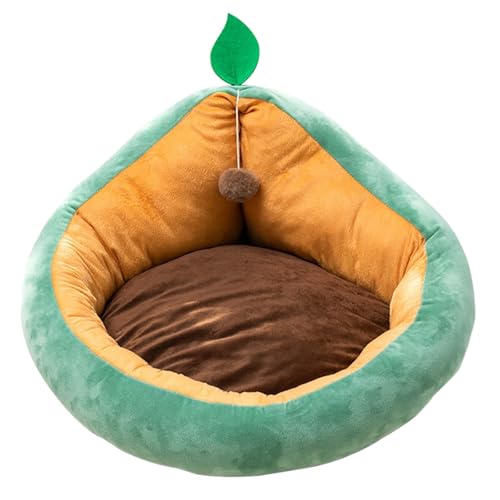 XJHKG Avocado Pet Bett, Beruhigendes Weiches Katzenwelpenbett für Kleine Melium Katze Hund Kaninchen(Turquoise,L) von XJHKG