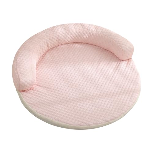 XJHKG Flache Hundematratze, Waschbares Haustier-Schlafsofa für den Innenbereich Welpenbett mit Rutschfester Unterseite(Pink,50cm) von XJHKG