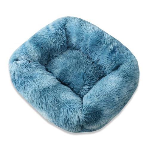 XJHKG Flauschig Hundebett Katzenbett, Waschbar Katzenbett aus kuscheligem Plüsch mit Dicker Füllung(Blue,L) von XJHKG