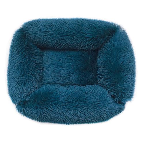 XJHKG Flauschig Hundebett Katzenbett, Waschbar Katzenbett aus kuscheligem Plüsch mit Dicker Füllung(DarkBlue,L) von XJHKG