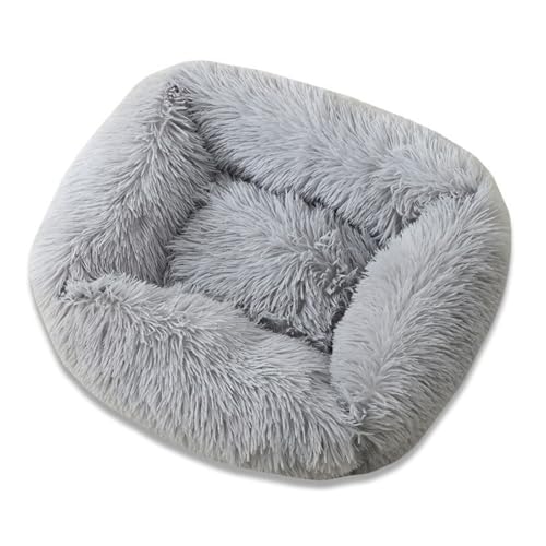 XJHKG Flauschig Hundebett Katzenbett, Waschbar Katzenbett aus kuscheligem Plüsch mit Dicker Füllung(Gray,L) von XJHKG