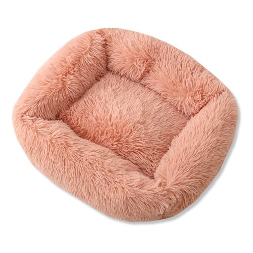 XJHKG Flauschig Hundebett Katzenbett, Waschbar Katzenbett aus kuscheligem Plüsch mit Dicker Füllung(LightSalmon,XL) von XJHKG