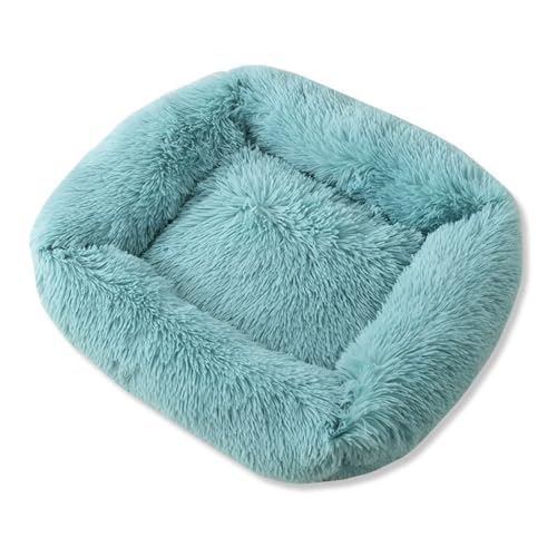 XJHKG Flauschig Hundebett Katzenbett, Waschbar Katzenbett aus kuscheligem Plüsch mit Dicker Füllung(PowderBlue,M) von XJHKG