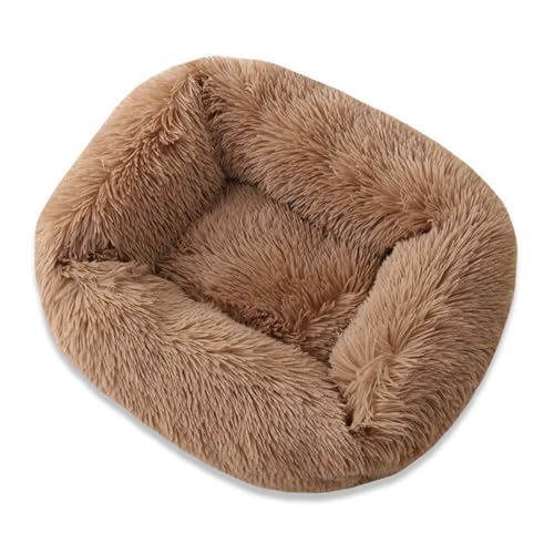 XJHKG Flauschig Hundebett Katzenbett, Waschbar Katzenbett aus kuscheligem Plüsch mit Dicker Füllung(Tan,XL) von XJHKG