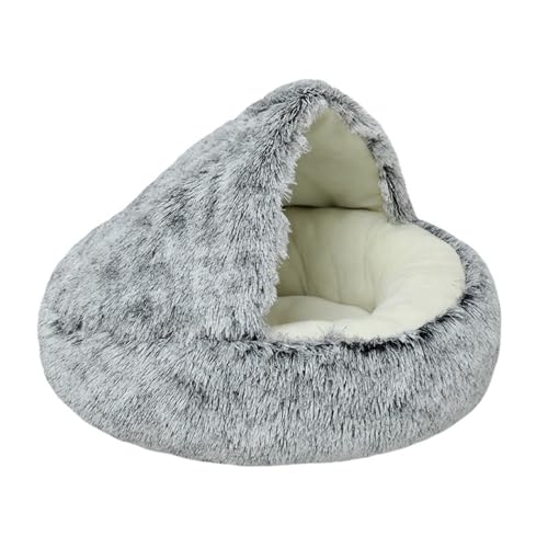 XJHKG Haustierbett, Plüsch Weich Hundebett Hundekissen Katzenbett für klein Katzen und Hunde(Gray,40cm) von XJHKG