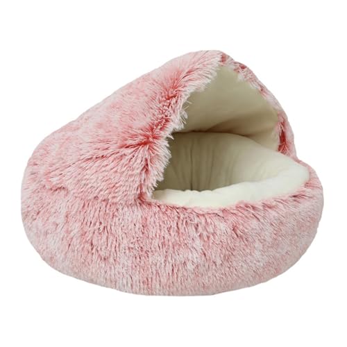 XJHKG Haustierbett, Plüsch Weich Hundebett Hundekissen Katzenbett für klein Katzen und Hunde(Pink,40cm) von XJHKG