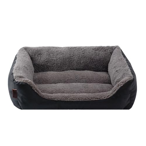 XJHKG Hundebett Katzenbett, Kuscheliges Waschbar Haustierbett Hundekorb Hundekissen(Black,L) von XJHKG