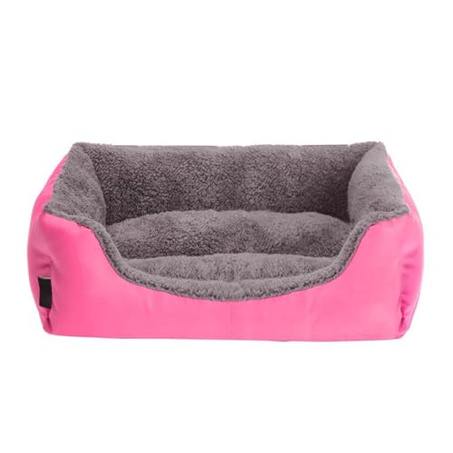 XJHKG Hundebett Katzenbett, Kuscheliges Waschbar Haustierbett Hundekorb Hundekissen(DeepPink,XL) von XJHKG