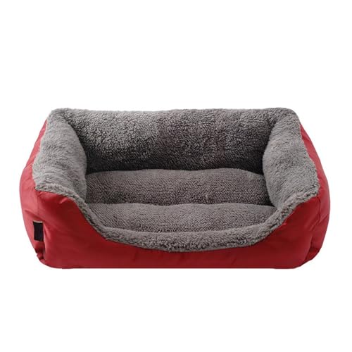 XJHKG Hundebett Katzenbett, Kuscheliges Waschbar Haustierbett Hundekorb Hundekissen(Firebrick,L) von XJHKG