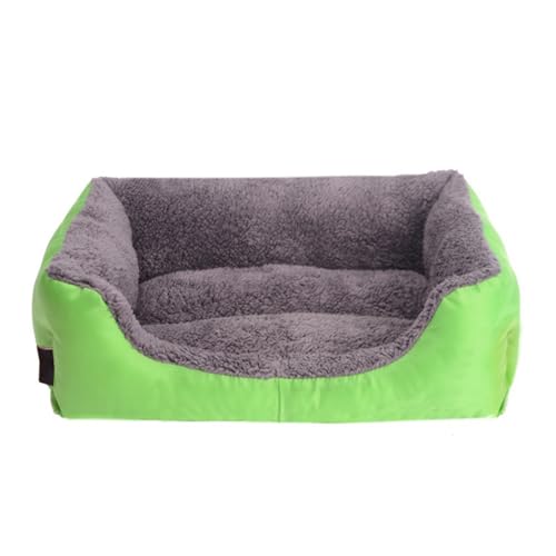 XJHKG Hundebett Katzenbett, Kuscheliges Waschbar Haustierbett Hundekorb Hundekissen(LawnGreen,L) von XJHKG