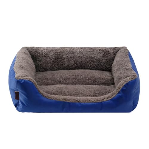 XJHKG Hundebett Katzenbett, Kuscheliges Waschbar Haustierbett Hundekorb Hundekissen(Navy,L) von XJHKG