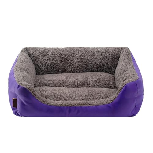 XJHKG Hundebett Katzenbett, Kuscheliges Waschbar Haustierbett Hundekorb Hundekissen(Purple,M) von XJHKG