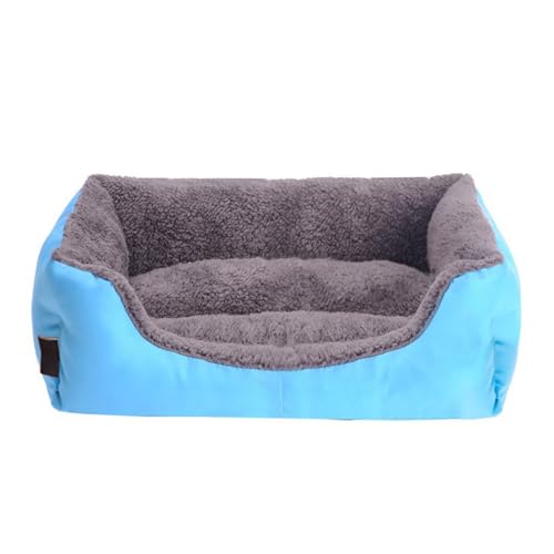 XJHKG Hundebett Katzenbett, Kuscheliges Waschbar Haustierbett Hundekorb Hundekissen(SkyBlue,XL) von XJHKG